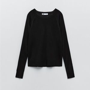 Zara black knit sweater